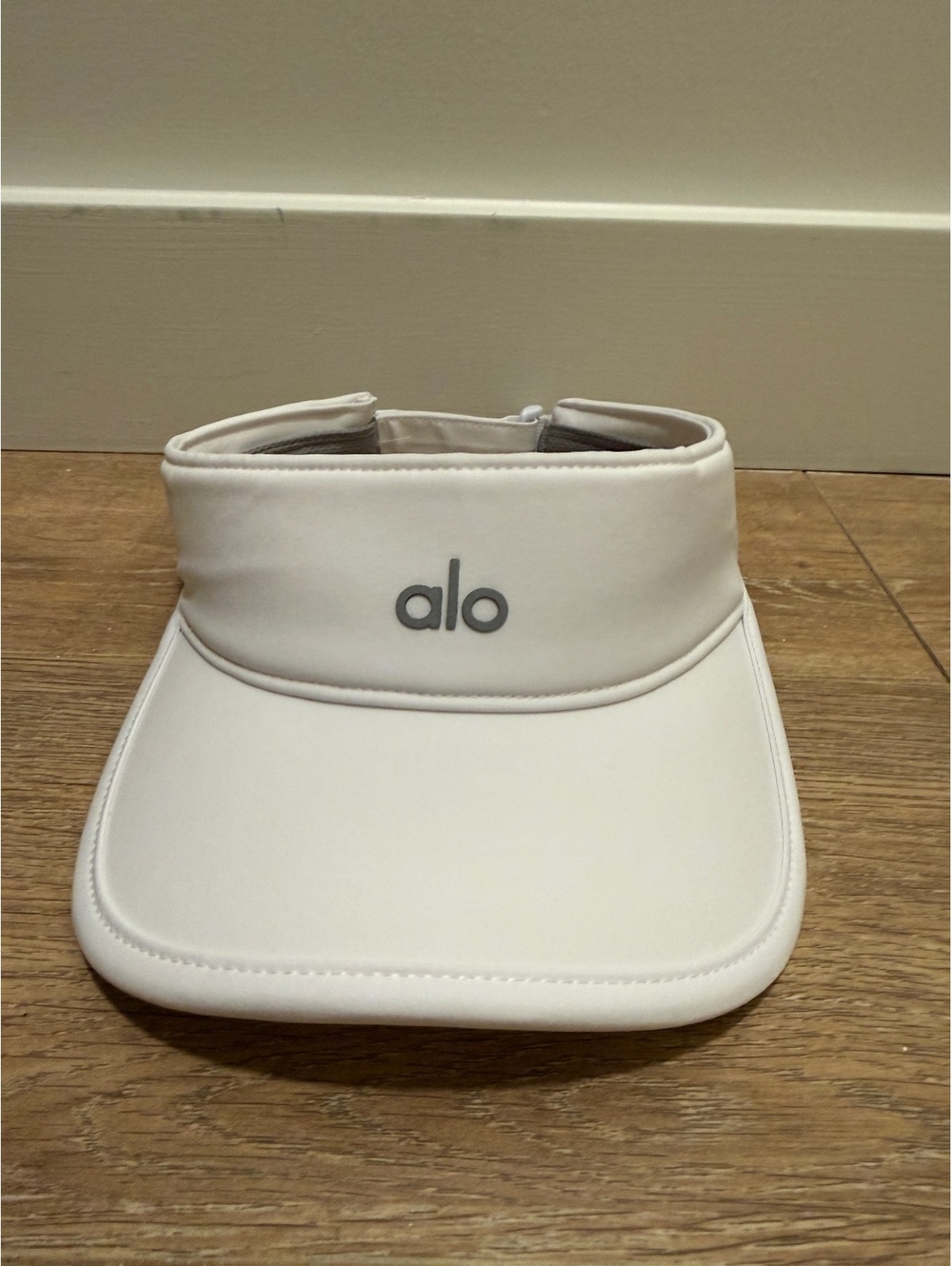 Alo White Adjustable Visor Hat